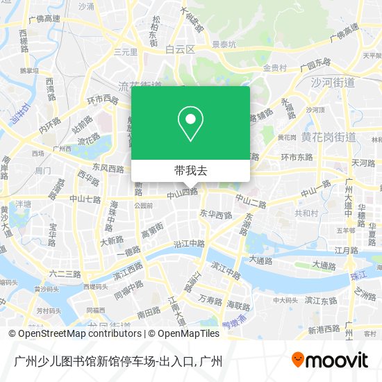 广州少儿图书馆新馆停车场-出入口地图