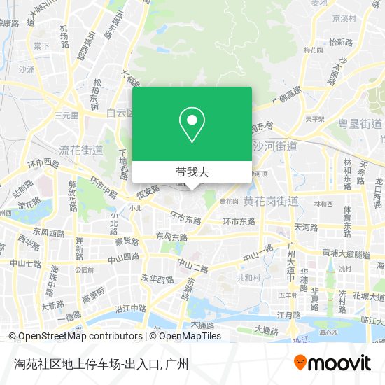 淘苑社区地上停车场-出入口地图