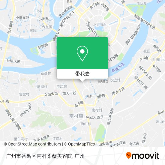 广州市番禺区南村柔薇美容院地图