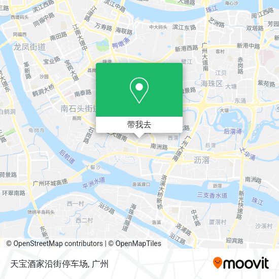 天宝酒家沿街停车场地图