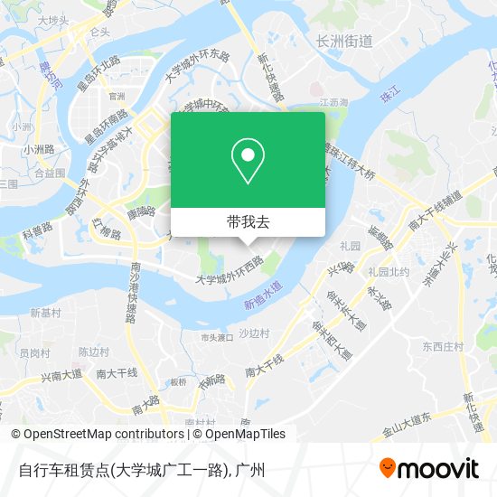 自行车租赁点(大学城广工一路)地图