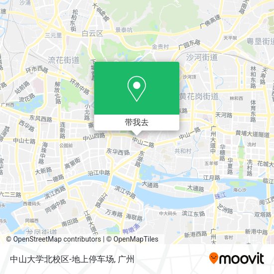 中山大学北校区-地上停车场地图