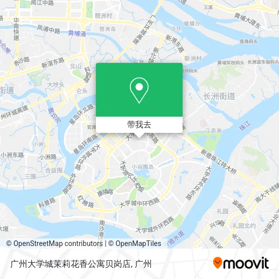 广州大学城茉莉花香公寓贝岗店地图