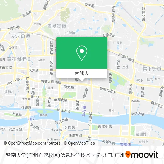 暨南大学(广州石牌校区)信息科学技术学院-北门地图