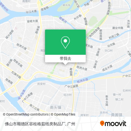 佛山市顺德区容桂格茹纸类制品厂地图