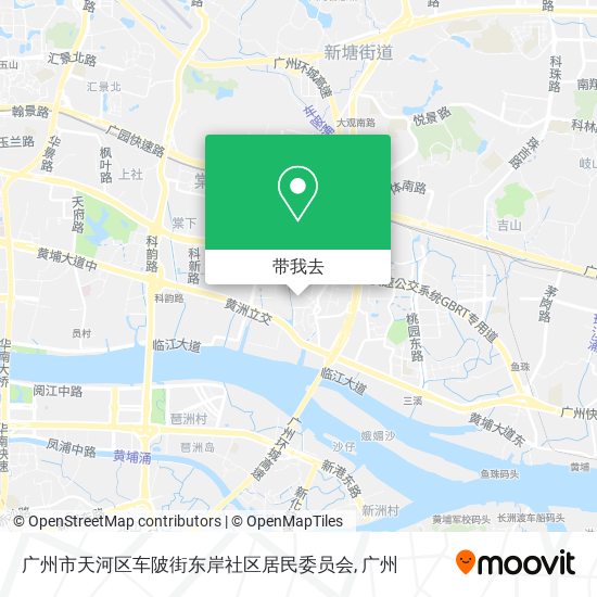 广州市天河区车陂街东岸社区居民委员会地图