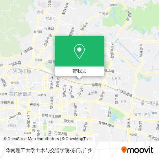 华南理工大学土木与交通学院-东门地图