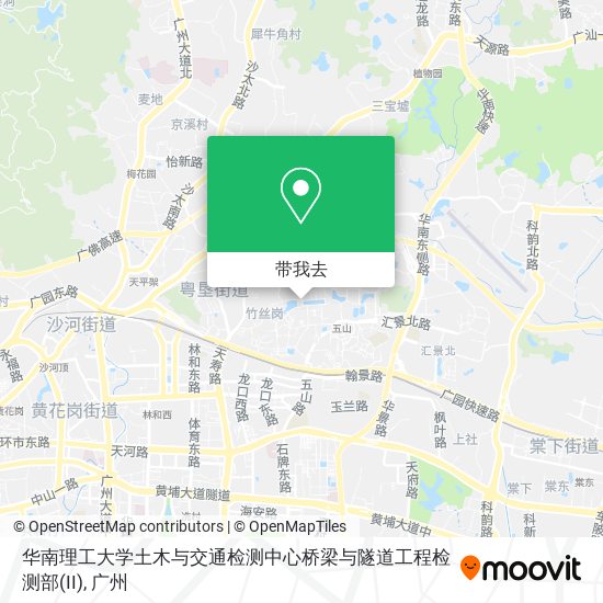 华南理工大学土木与交通检测中心桥梁与隧道工程检测部(II)地图