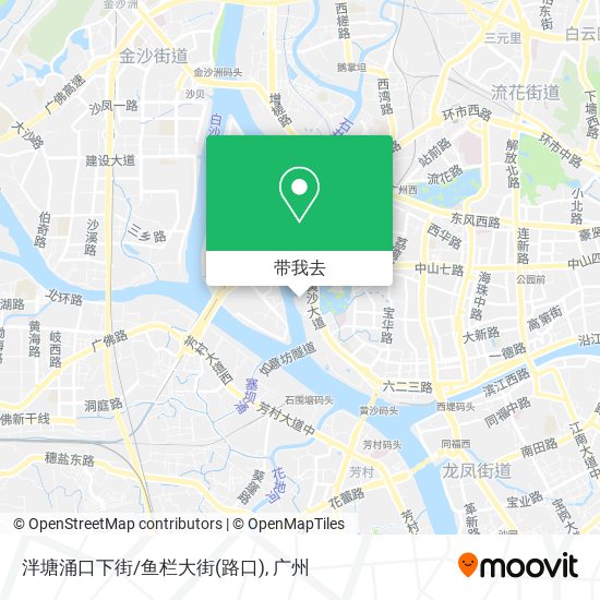 泮塘涌口下街/鱼栏大街(路口)地图