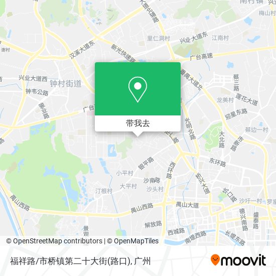 福祥路/市桥镇第二十大街(路口)地图