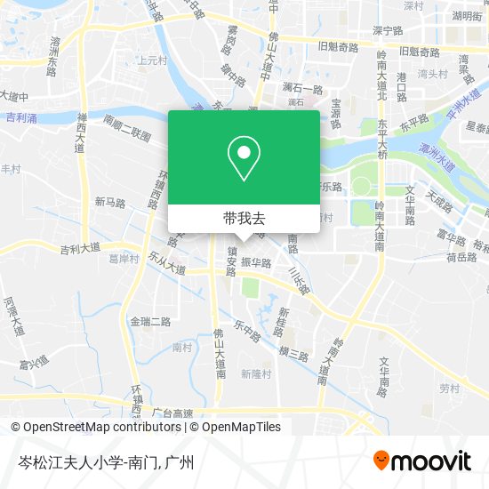 岑松江夫人小学-南门地图