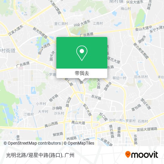 光明北路/迎星中路(路口)地图