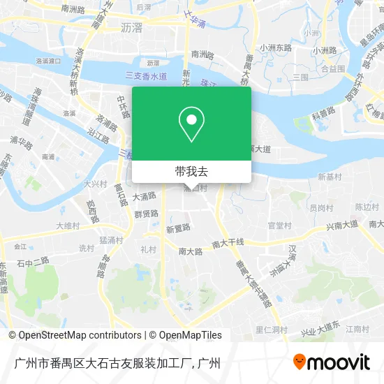 广州市番禺区大石古友服装加工厂地图