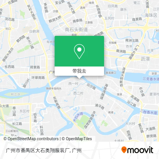 广州市番禺区大石奥翔服装厂地图