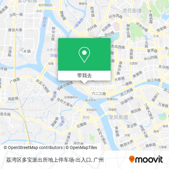 荔湾区多宝派出所地上停车场-出入口地图