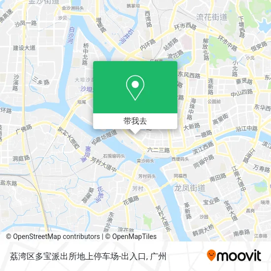 荔湾区多宝派出所地上停车场-出入口地图