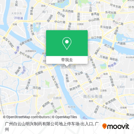 广州白云山明兴制药有限公司地上停车场-出入口地图
