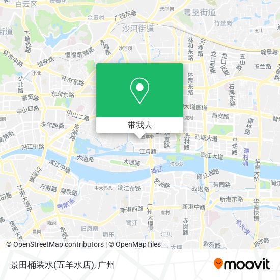 景田桶装水(五羊水店)地图
