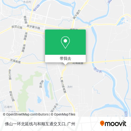 佛山一环北延线与和顺互通交叉口地图