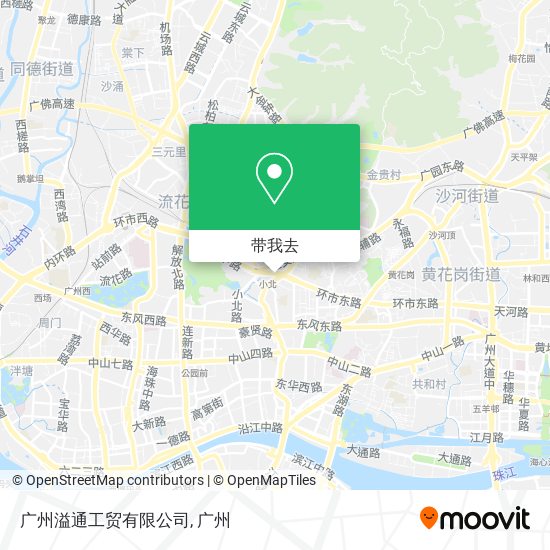 广州溢通工贸有限公司地图