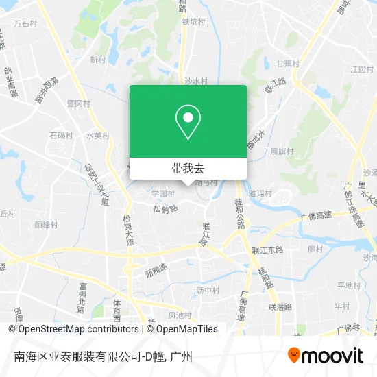 南海区亚泰服装有限公司-D幢地图