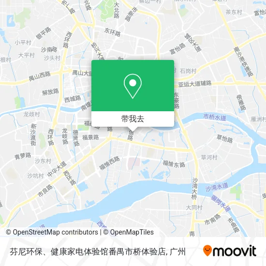 芬尼环保、健康家电体验馆番禺市桥体验店地图