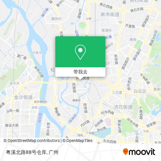 粤溪北路88号仓库地图