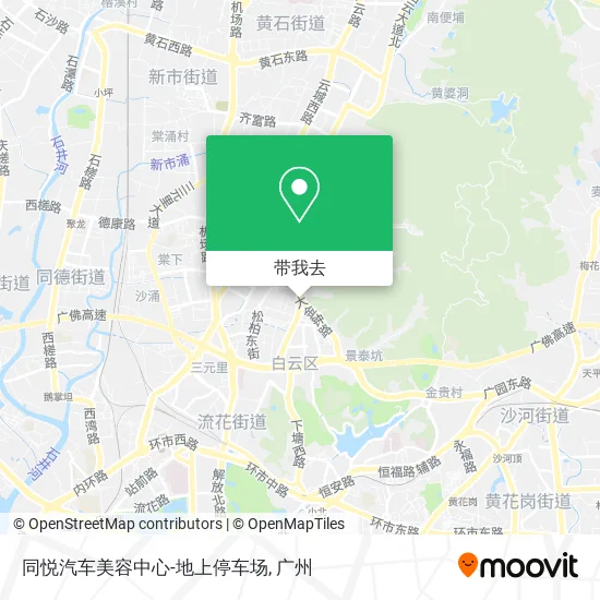 同悦汽车美容中心-地上停车场地图