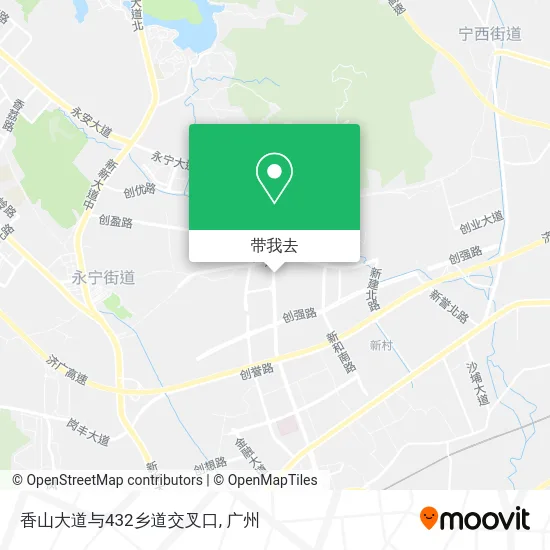 香山大道与432乡道交叉口地图