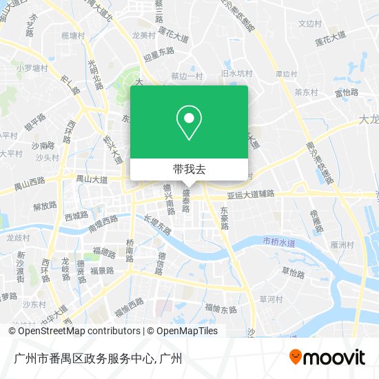 广州市番禺区政务服务中心地图