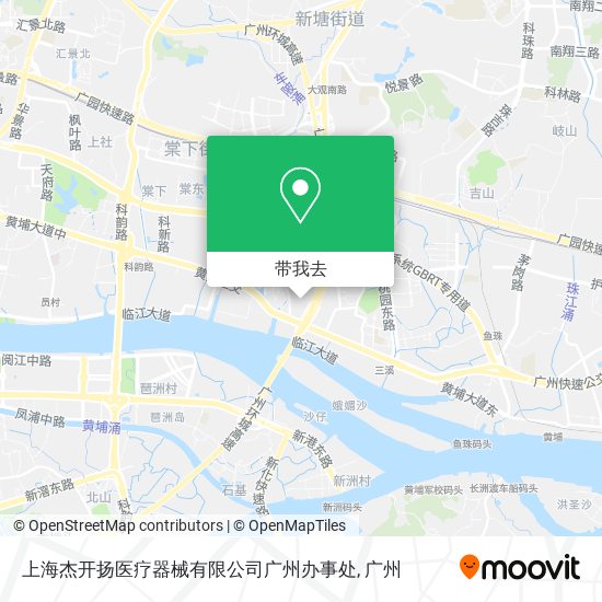 上海杰开扬医疗器械有限公司广州办事处地图