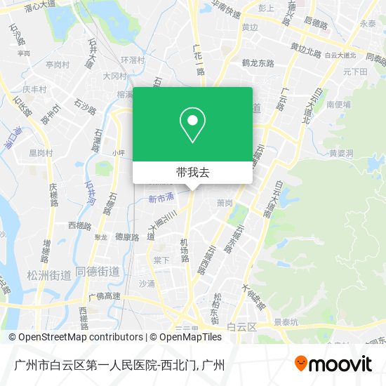 广州市白云区第一人民医院-西北门地图