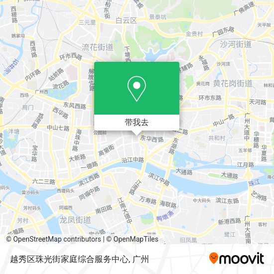 越秀区珠光街家庭综合服务中心地图