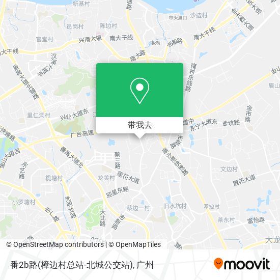 番2b路(樟边村总站-北城公交站)地图
