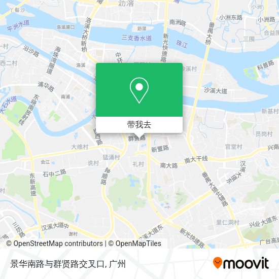 景华南路与群贤路交叉口地图