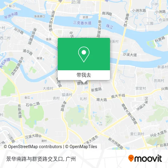 景华南路与群贤路交叉口地图