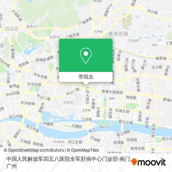 中国人民解放军四五八医院全军肝病中心门诊部-南门地图
