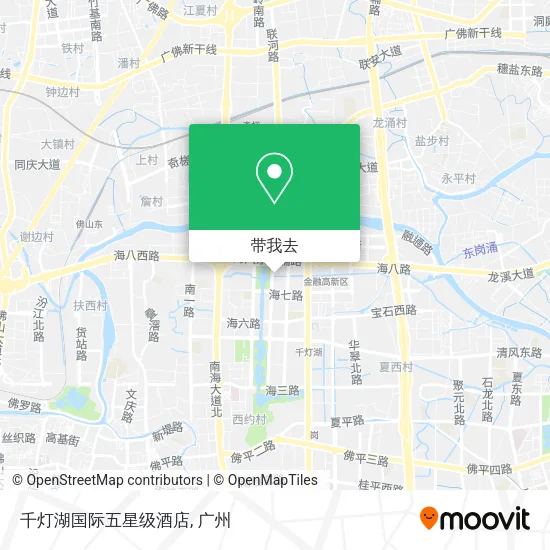 千灯湖国际五星级酒店地图