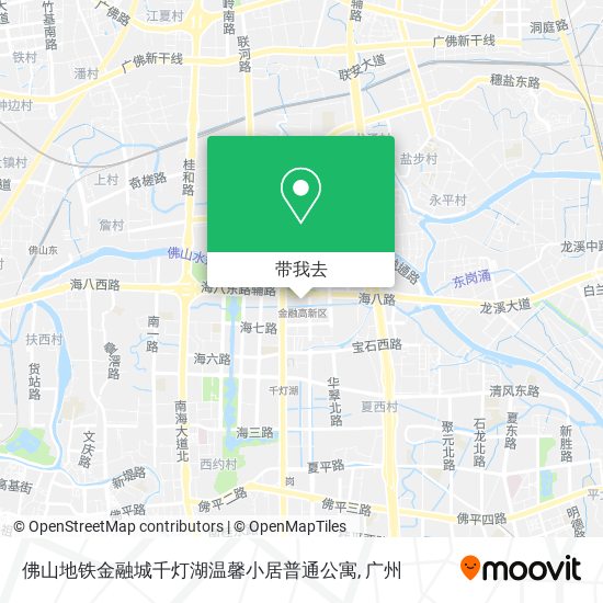 佛山地铁金融城千灯湖温馨小居普通公寓地图