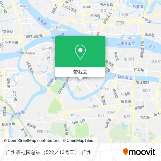 广州碧桂园总站（522／13号车）地图