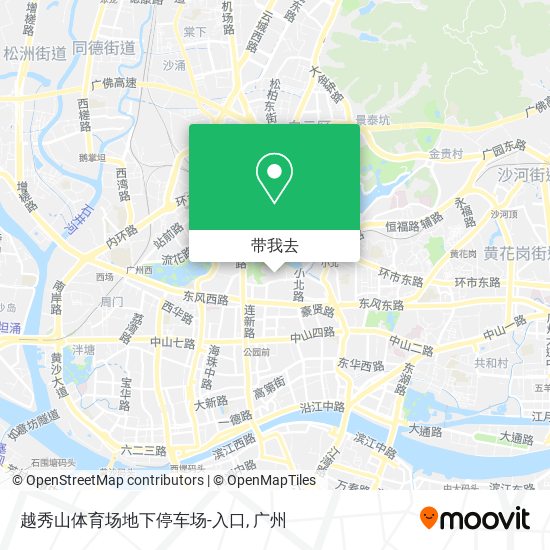 越秀山体育场地下停车场-入口地图