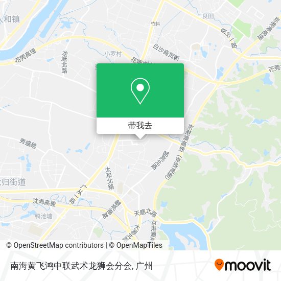 南海黄飞鸿中联武术龙狮会分会地图