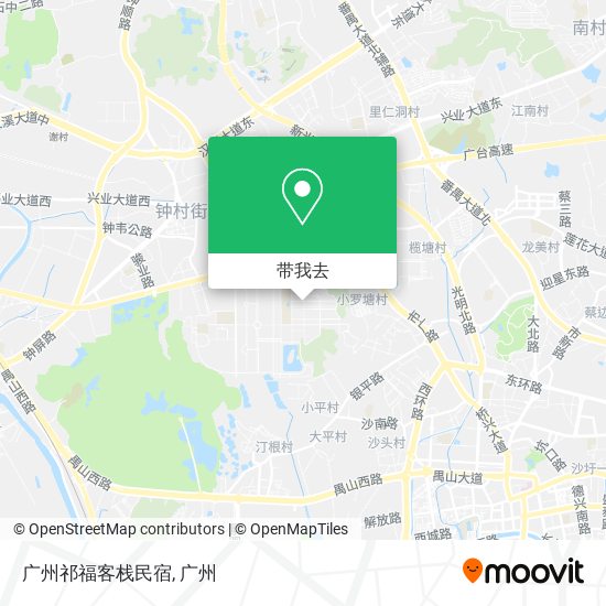 广州祁福客栈民宿地图