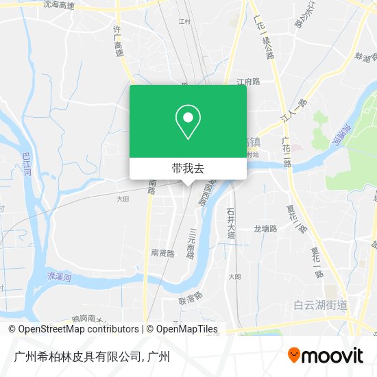 广州希柏林皮具有限公司地图