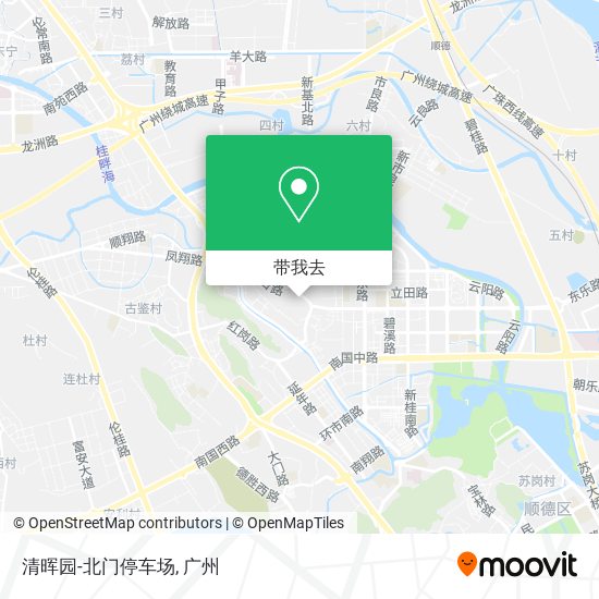 清晖园-北门停车场地图