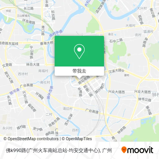 佛k990路(广州火车南站总站-均安交通中心)地图