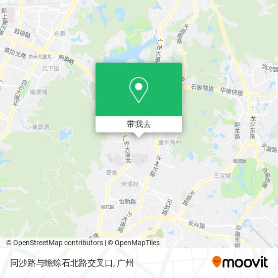 同沙路与蟾蜍石北路交叉口地图