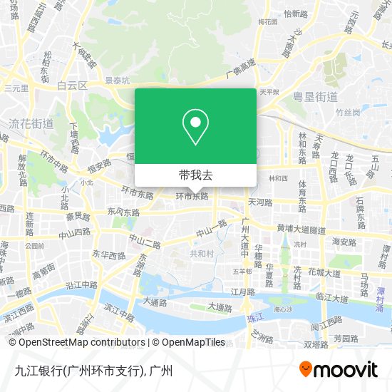 九江银行(广州环市支行)地图