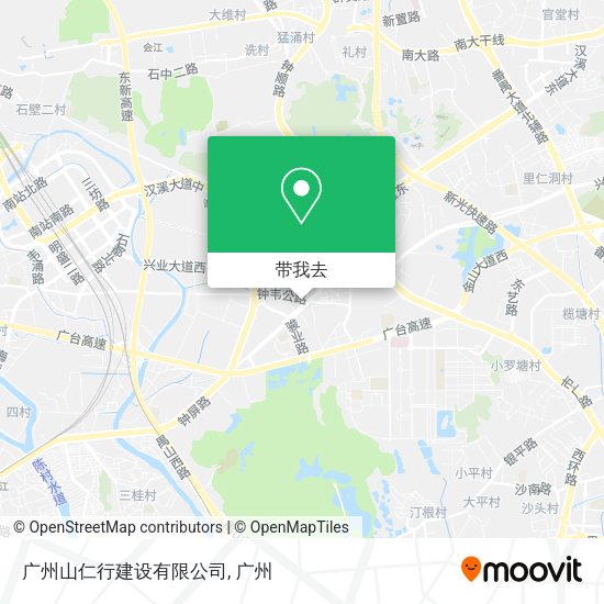 广州山仁行建设有限公司地图