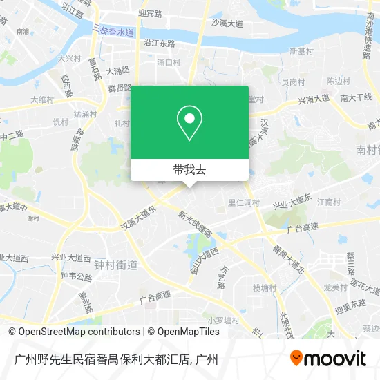 广州野先生民宿番禺保利大都汇店地图